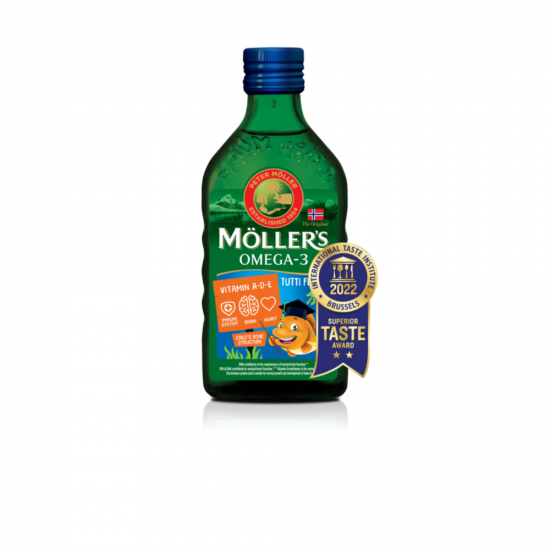 MÖLLERS HALOLAJ GYERMEK TUTTI-FRUTTI 3 ÉVTŐL - 250ML MÖLLERS HALOLAJ GYERMEK TUTTI-FRUTTI 3 ÉVTŐL - 250ML